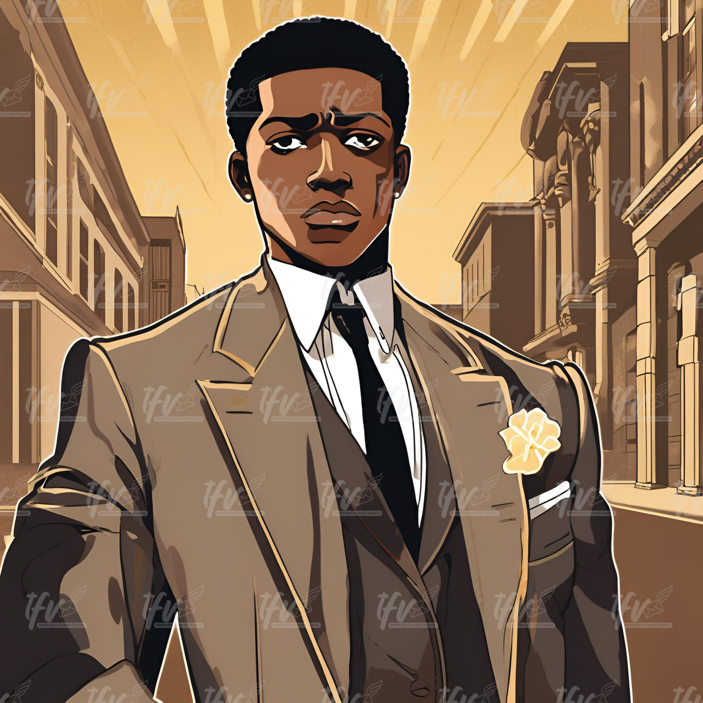 Alpha Phi Alpha Inspired Digital Illustration