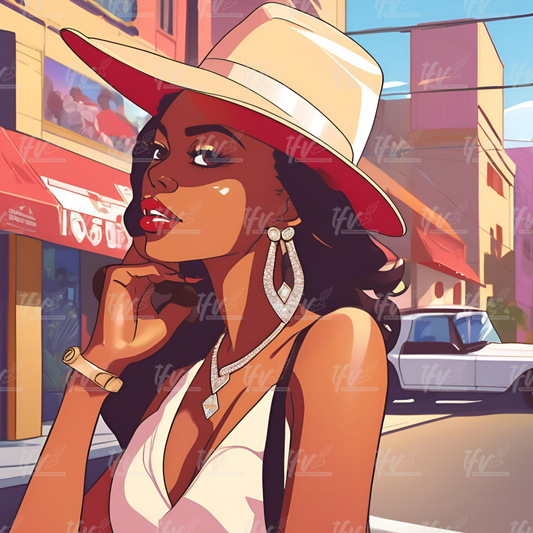 Divine Diva Sorority Girl Digital Illustration