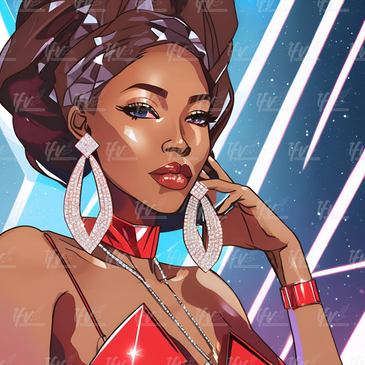 Diamond Queen NPHC Insipired Digital Illustration