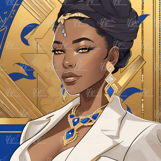 Pretty Sigma Sorority Woman Digital Illustration