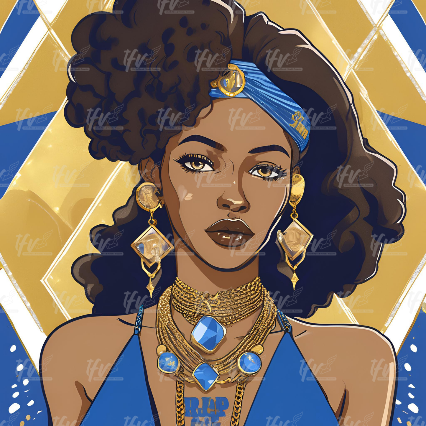 Sigma Princess Sorority Girl Digital Illustration