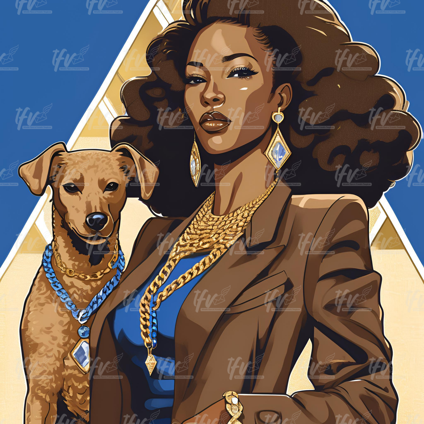 Sigma Queen Sorority Girl Digital Illustration