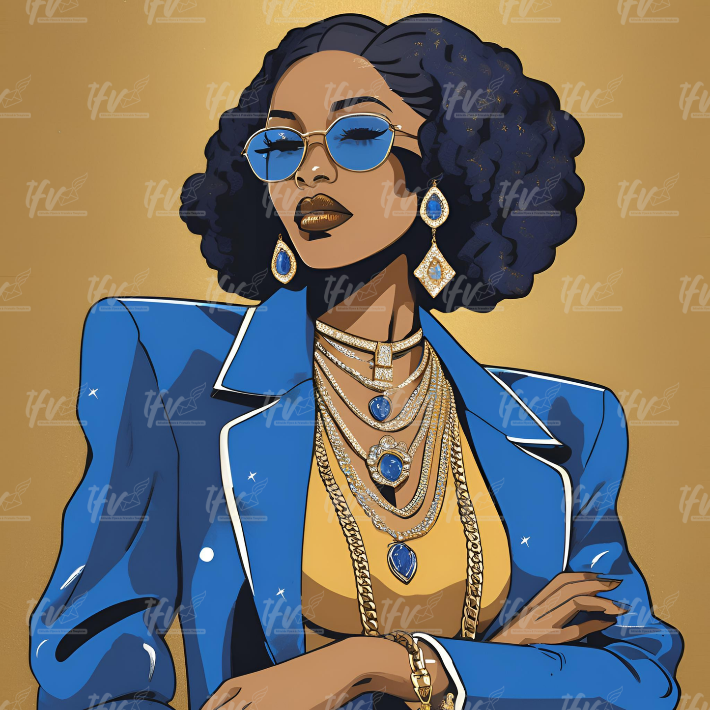 Sigma Gamma Rho Divine Nine Sorority Digital Illustration