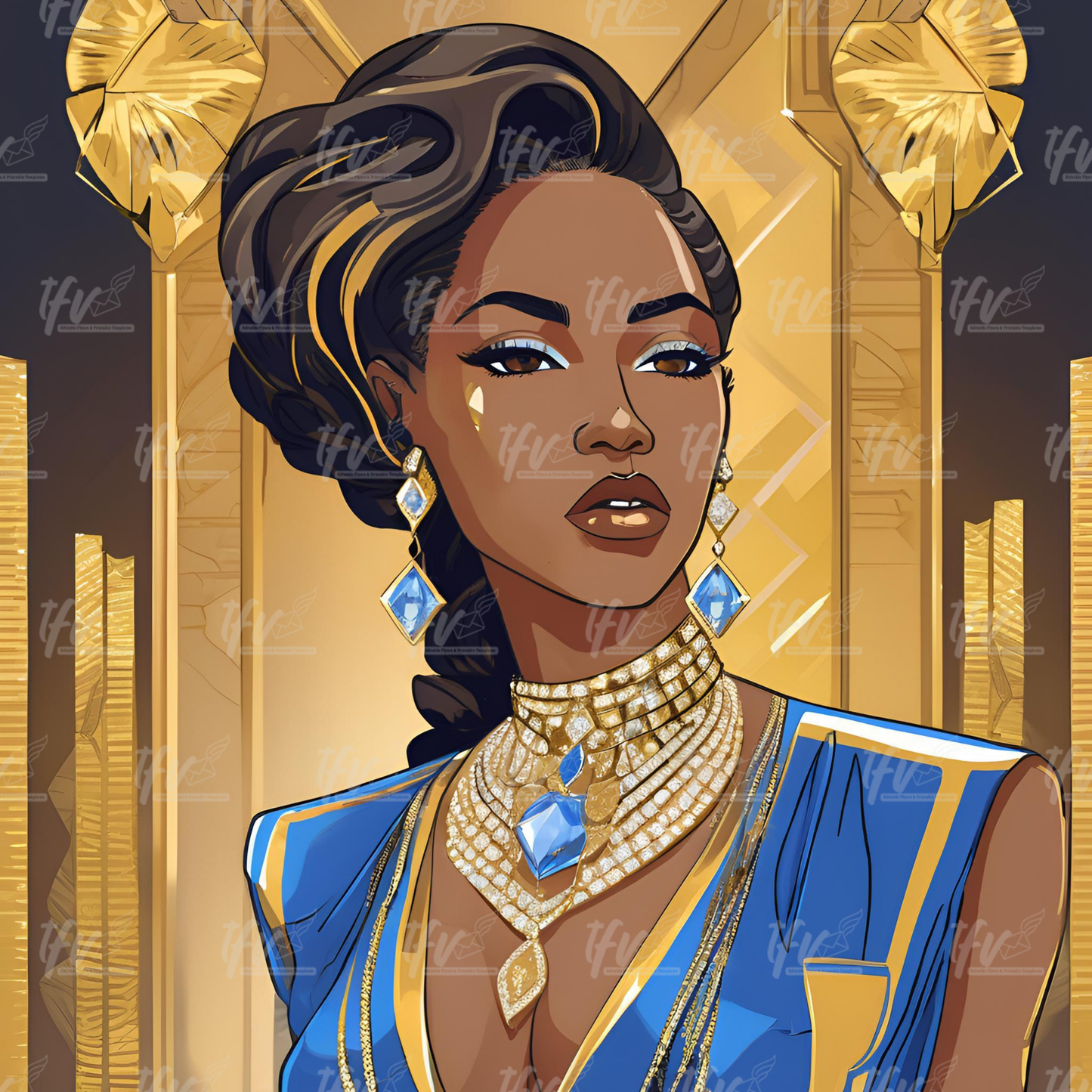 Sigma Queen NPHC Insipired Digital Illustration