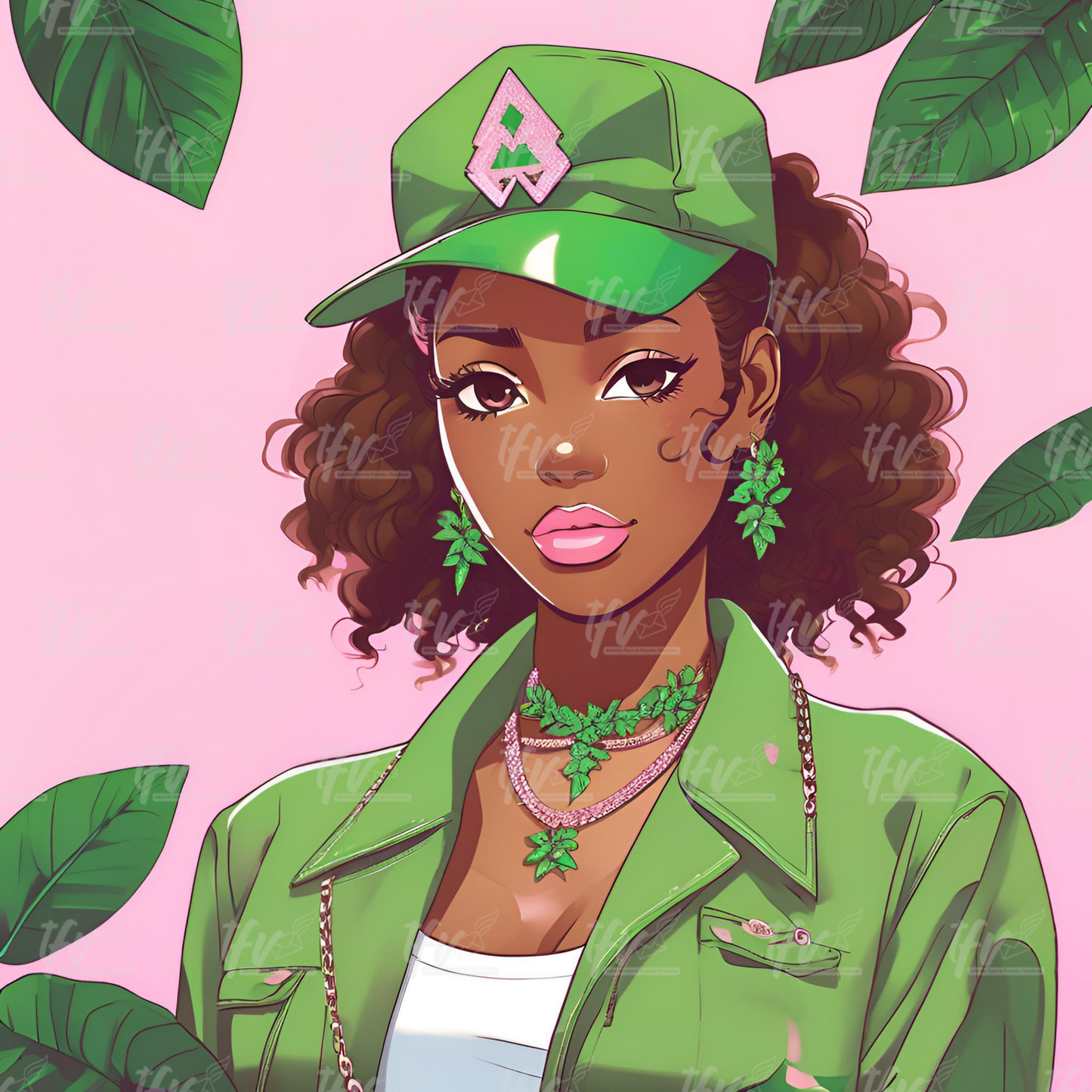 AKA Sorority NPHC Greek Digital Illustration