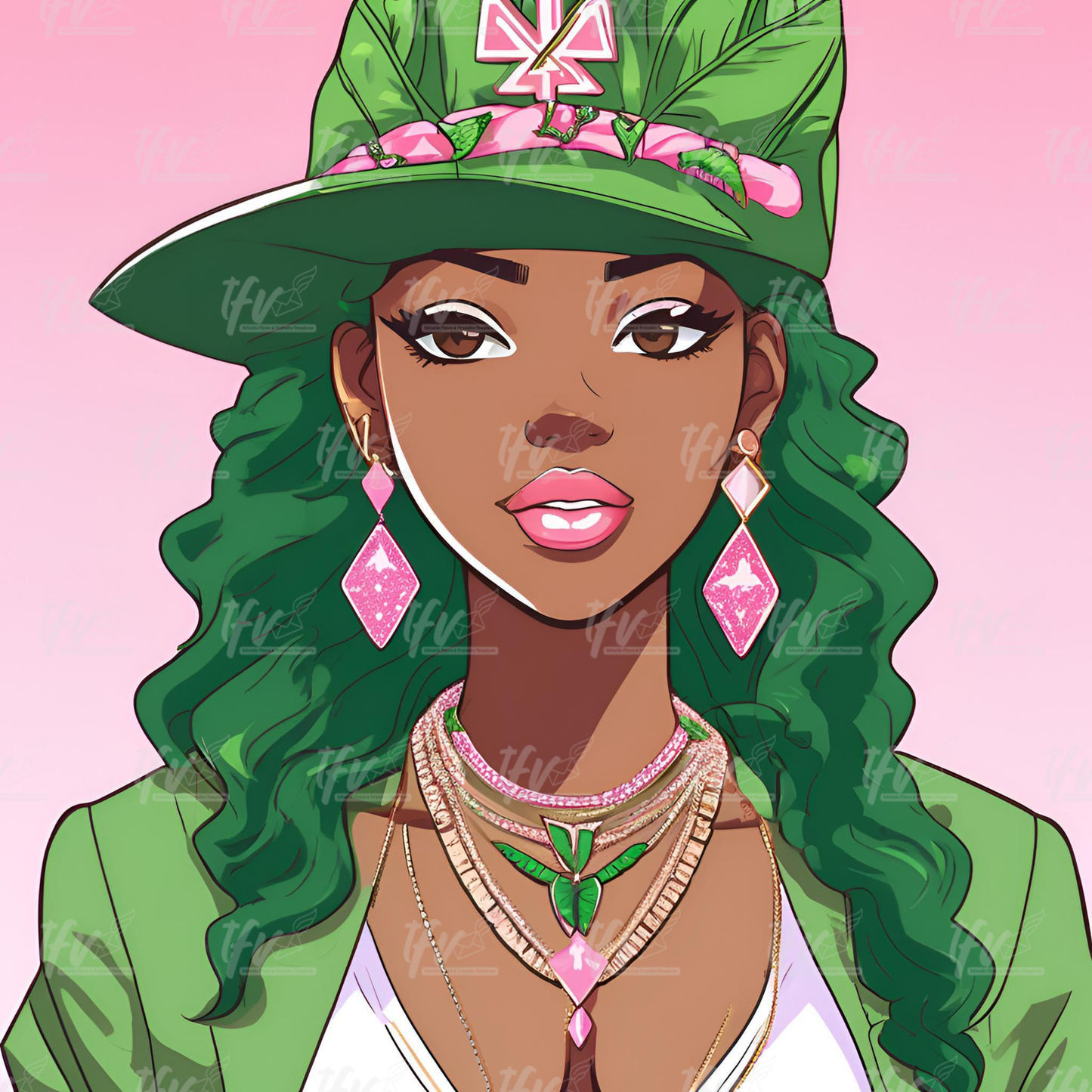 Black Woman Anime Cartoon Illustration, Cartoon, Clip Art