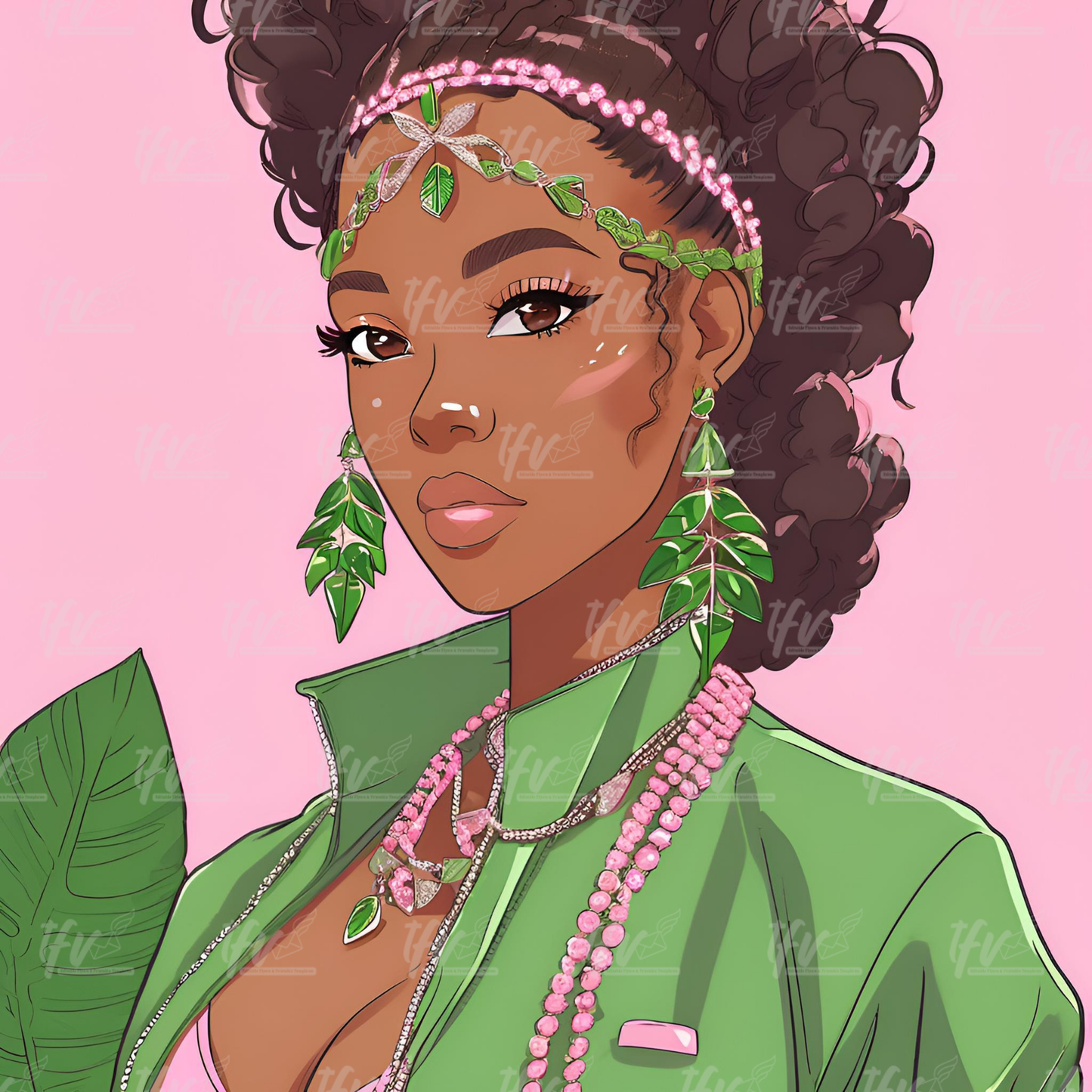 AKA Divine Nine Sorority Digital Illustration