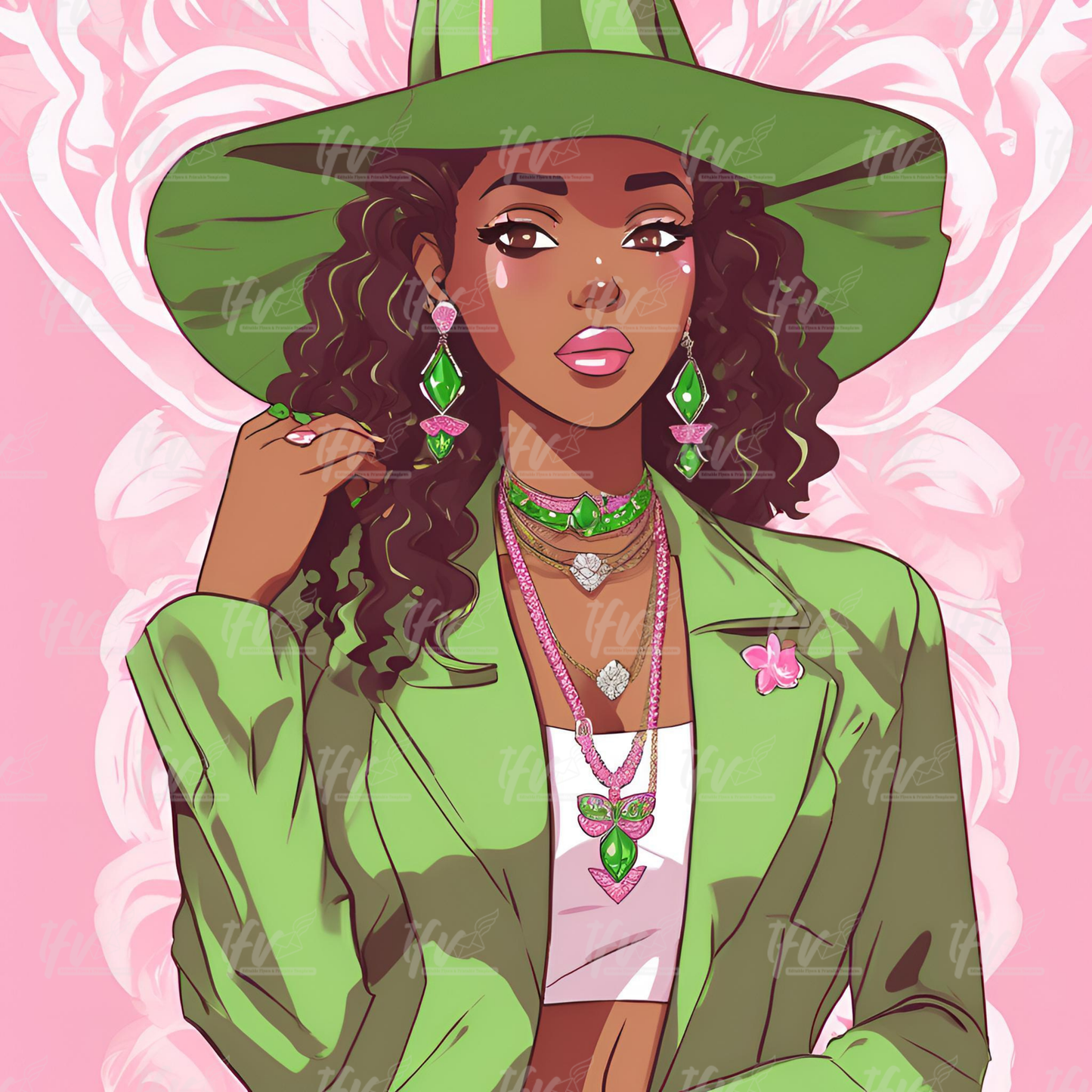 AKA 1908 Inspired Digital Illustration