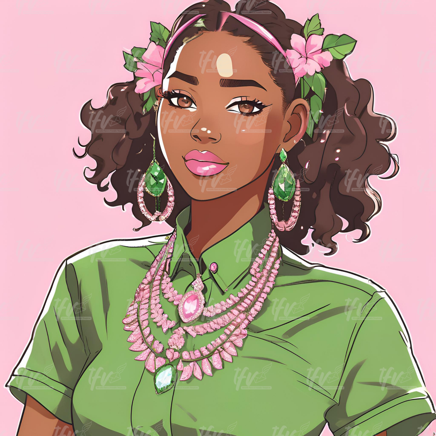 Divine 9 AKA Sorority Digital Illustration