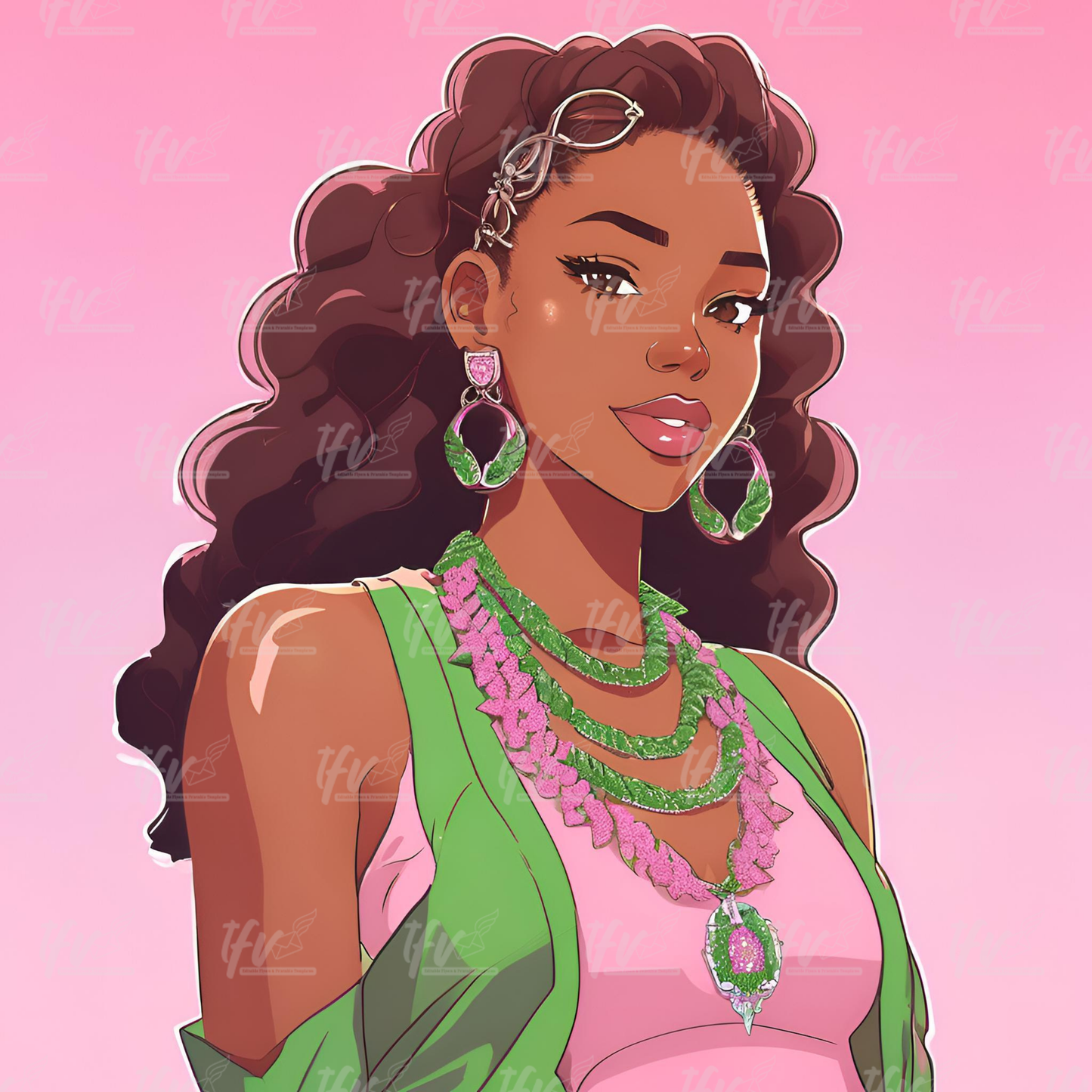 Alpha Woman Sorority Digital Illustration