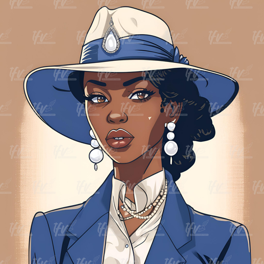 Zeta Sorority Woman Inspired Digital Illustration