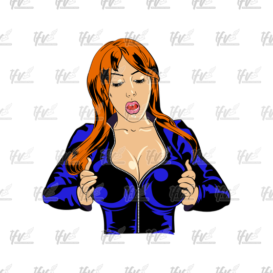 Sexy Woman Clip Art, Freaknik Clip Art, Erotic Emote Illustration