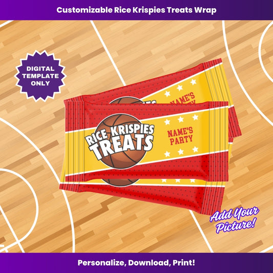 Hawks Basketball Treat Wrapper – Editable Template (Canva Design)