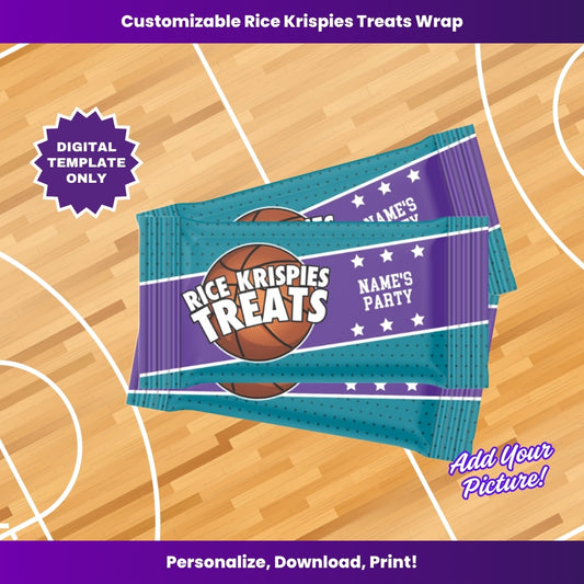 Hornets Basketball Treat Wrapper – Editable Template (Canva Design)