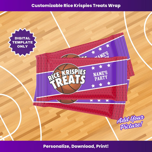 Raptors Basketball Treat Wrapper – Editable Template (Canva Design)