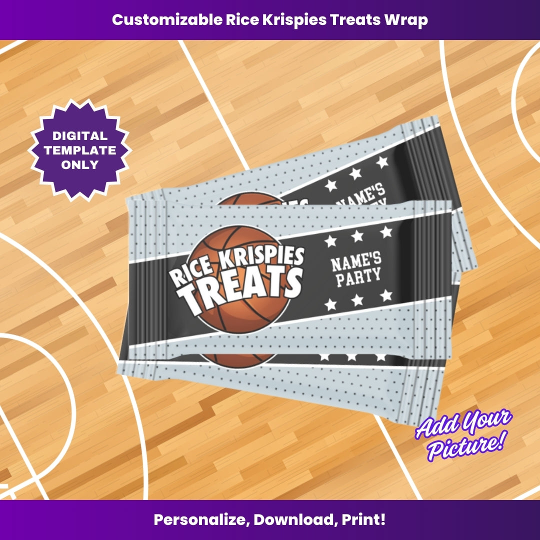 Spurs Basketball Treat Wrapper – Editable Template (Canva Design)