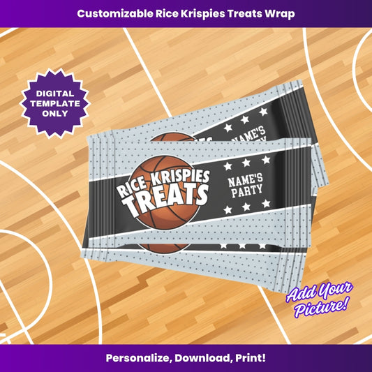 Spurs Basketball Treat Wrapper – Editable Template (Canva Design)