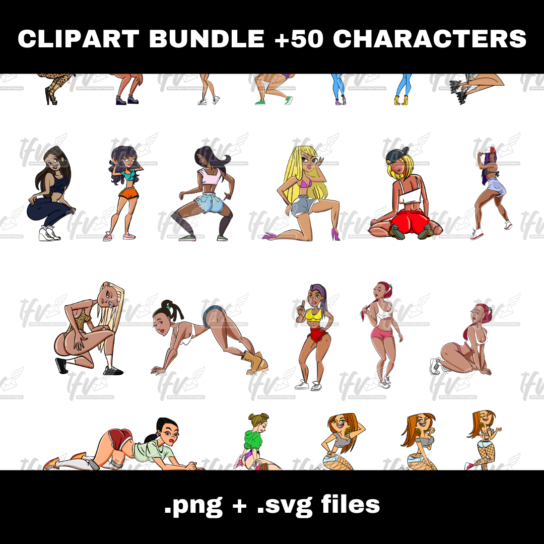 Ultimate Dancer Character Clipart Bundle (50+ Characters) PNG/SVG
