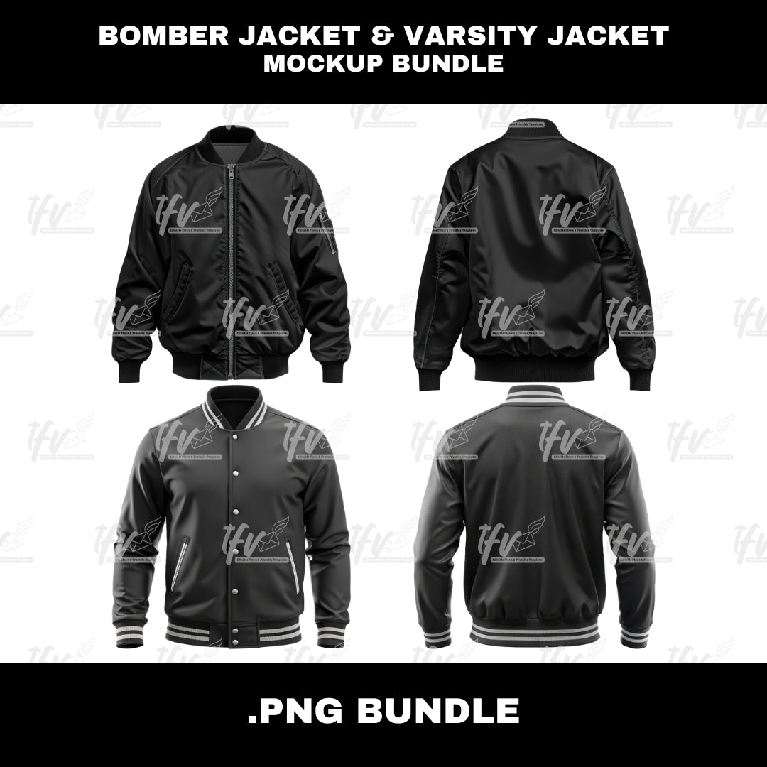 Varsity Jacket Mockup, Bomber Jacket Mockup
