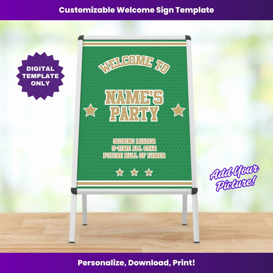 Fighting Irish Party Welcome Sign – Editable Template (Canva Design)