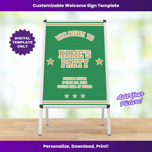 Fighting Irish Party Welcome Sign – Editable Template (Canva Design)