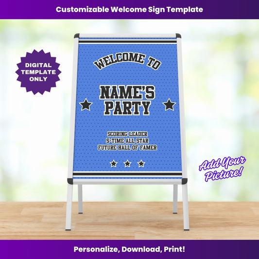 Magic Party Welcome Sign – Editable Template (Canva Design)