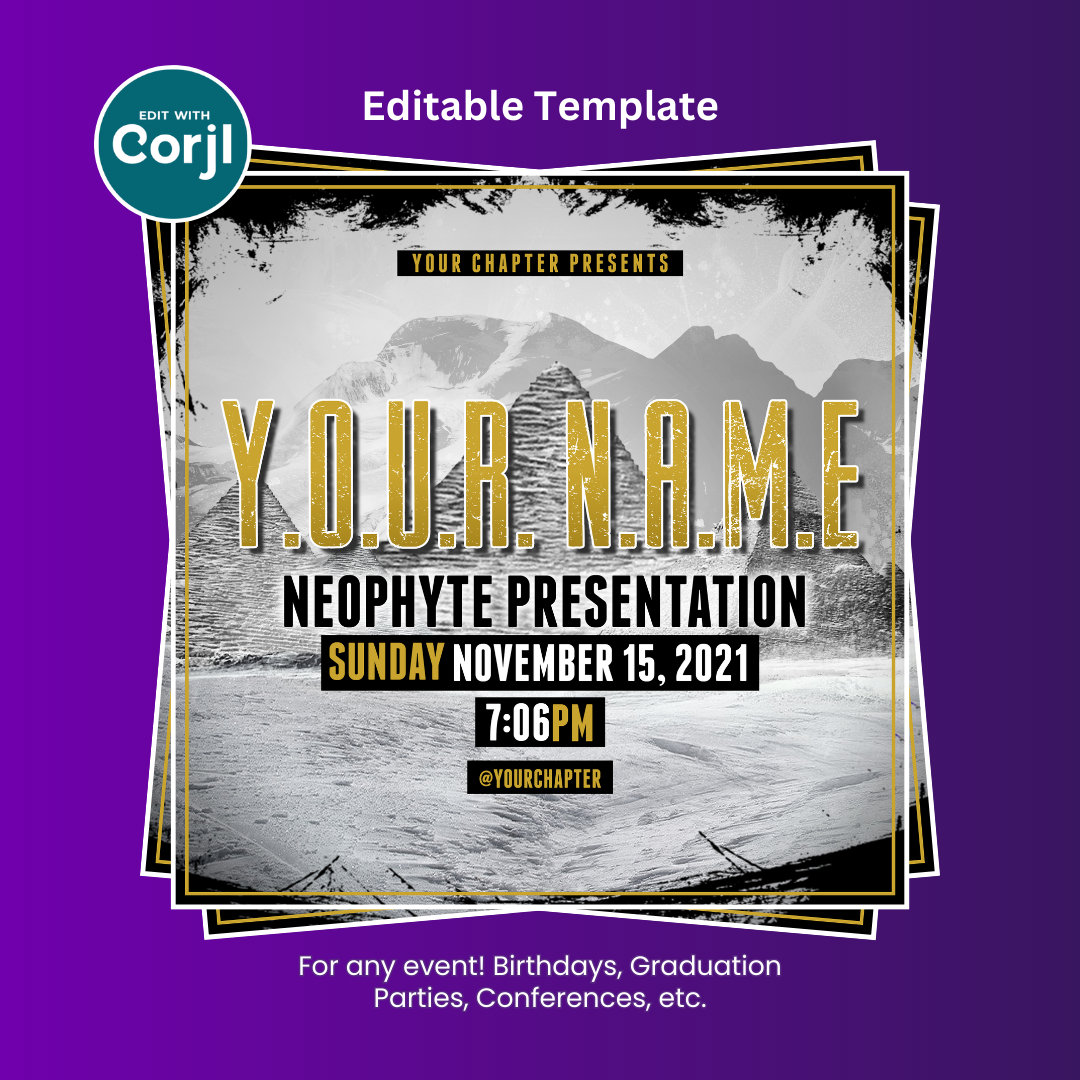 New Chapter Member (Pyramids) Flyer Editable Template