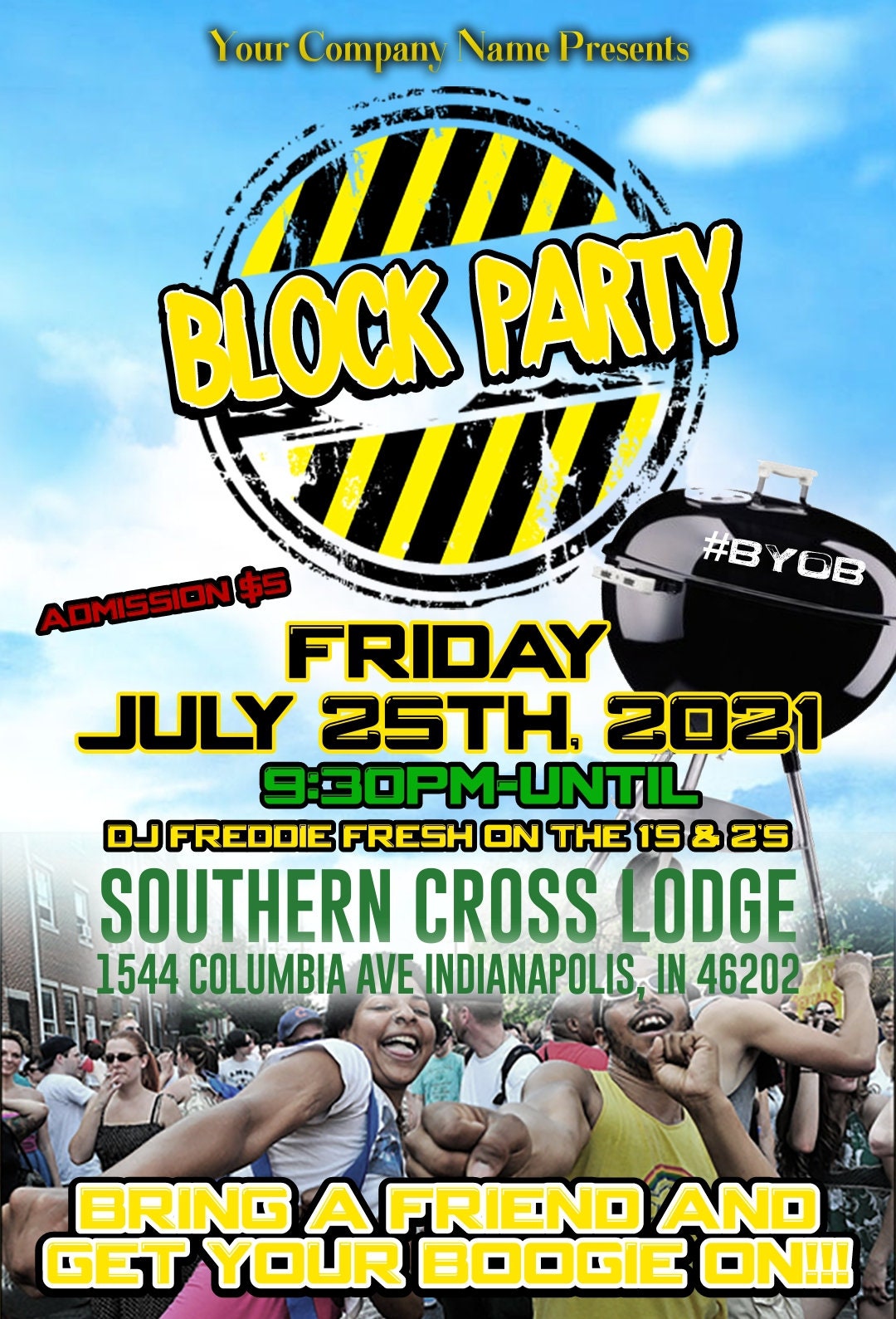 Block Party Invitation – Editable Template (Corjl Design)