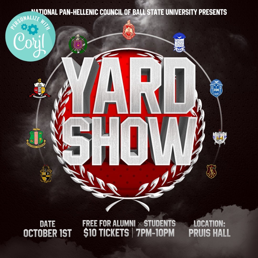 NPHC Yard Step Show Flyer Editable Template