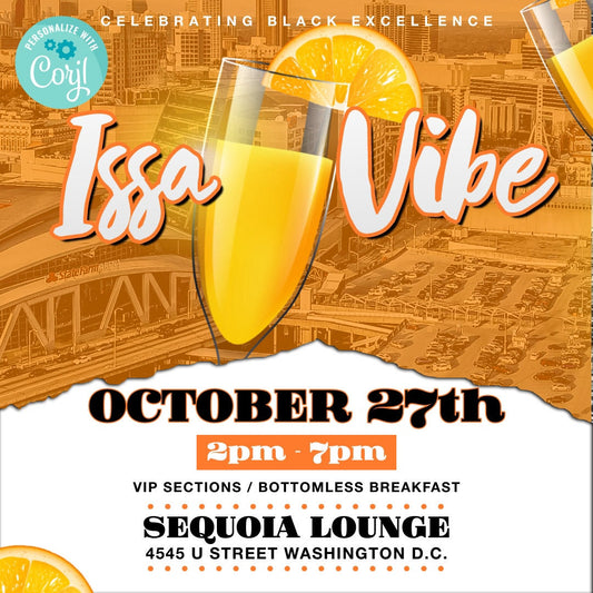 Issa Vibe Brunch Flyer Editable Template (Downtown ATL)