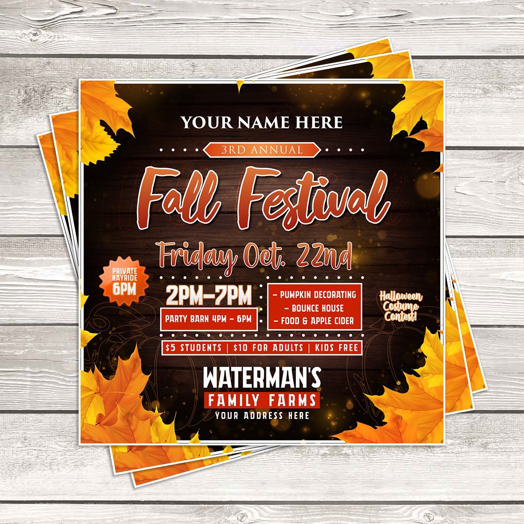 Fall Festival Invitation - Editable Template (Corjl Design)
