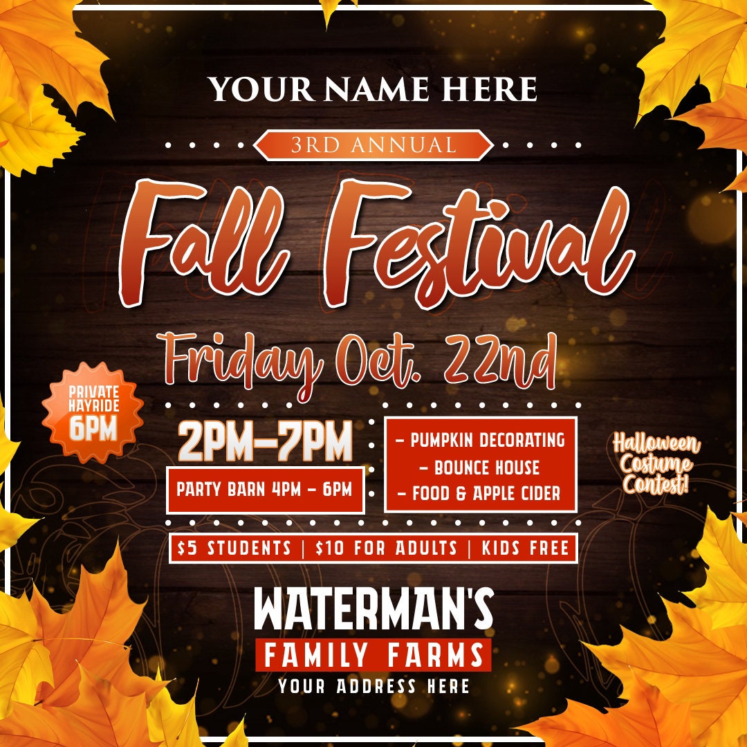 Fall Festival Invitation - Editable Template (Corjl Design)