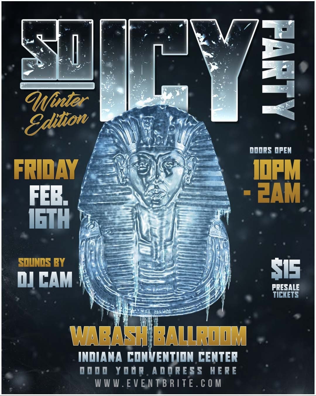 So Icy Party Flyer Editable Template