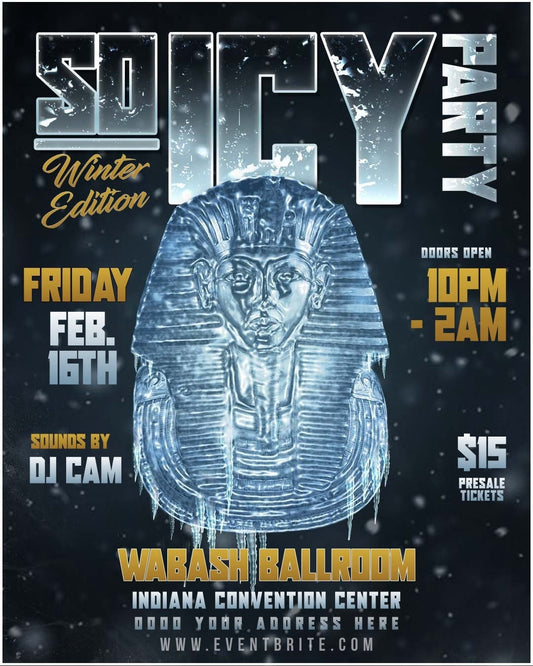 So Icy Party Flyer Editable Template