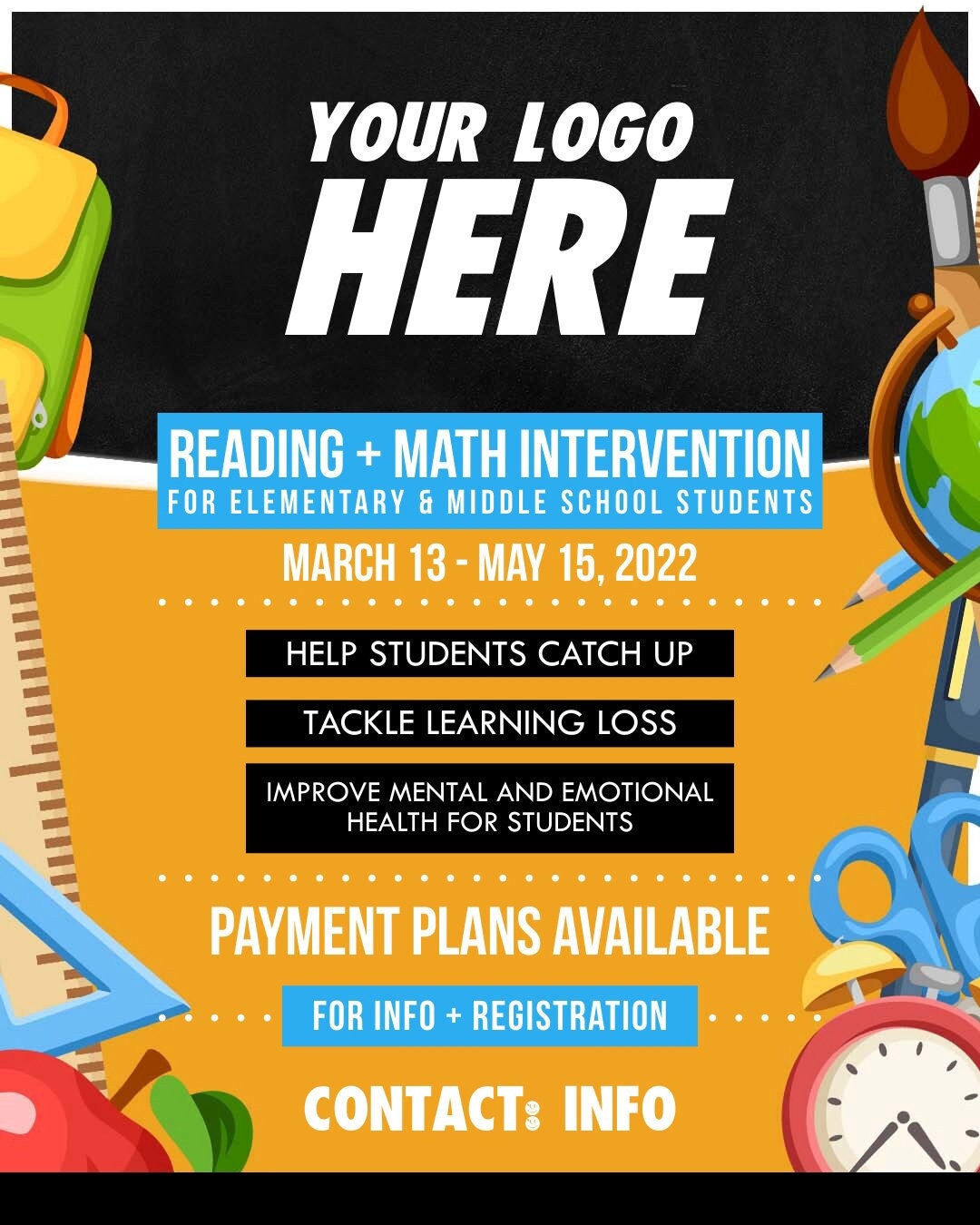 Academic Tutor Flyer – Editable Template (Corjl Design)