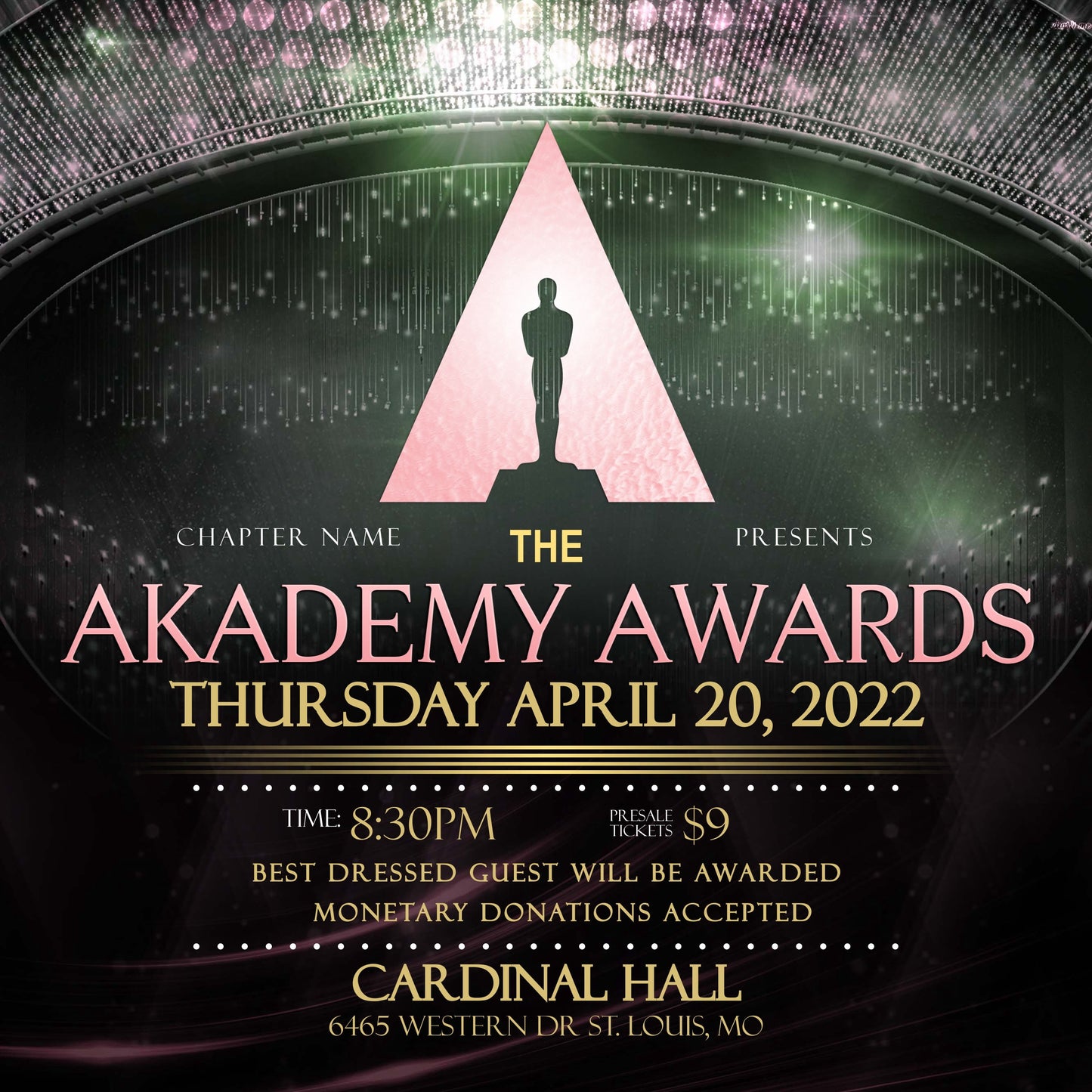 Akademy Awards Event Flyer Editable Template