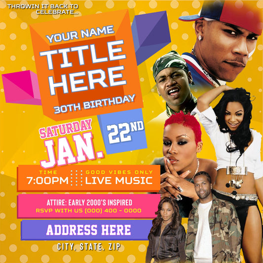 Customizable 106 and Park Birthday Invitation – Editable Template (Corjl Design)