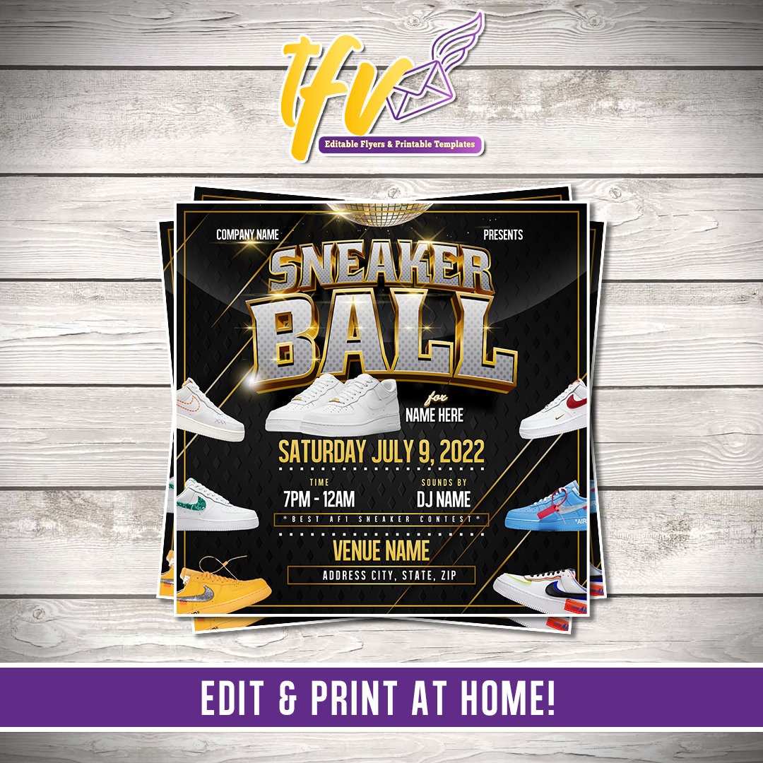 Sneaker Ball Event Invitation – Editable Template (Corjl Design)