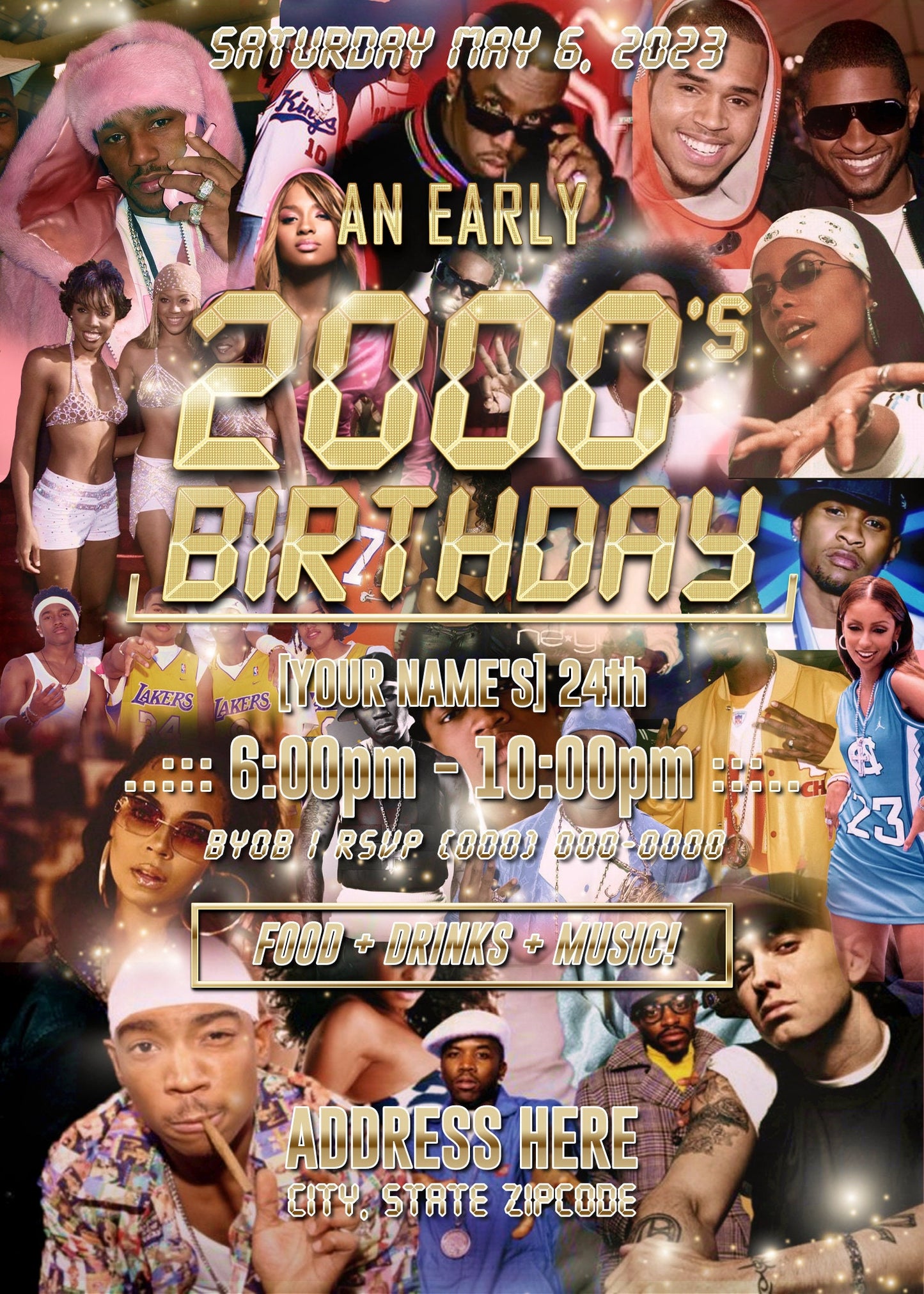 An Early 2000's Party Flyer Editable Template (OG Edition)