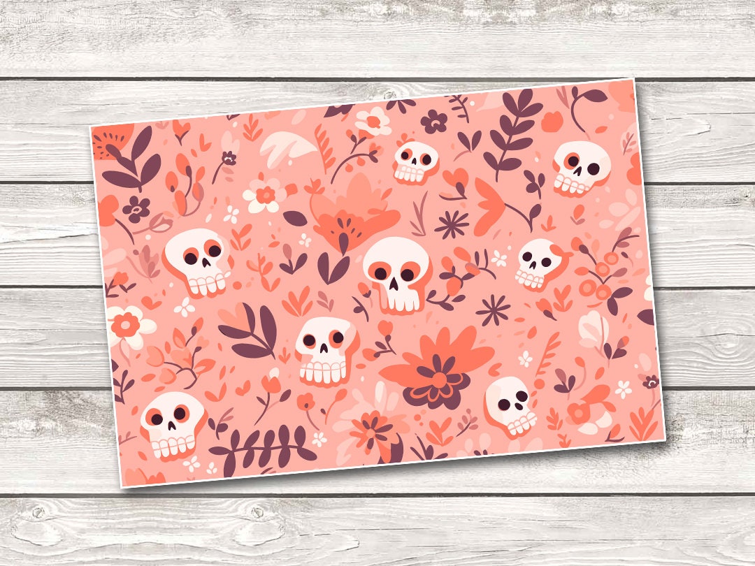 Halloween Skulls Pattern 20 Oz Skinny Tumbler Wrap