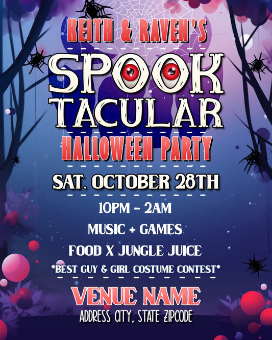 Spooktacular Halloween Party Flyer - Editable Template