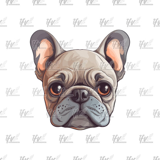 Gray French Bulldog Clip Art