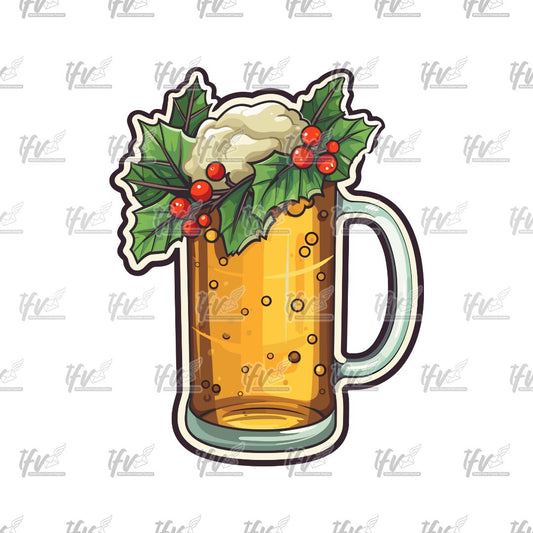 Christmas Beer Mug Clip Art