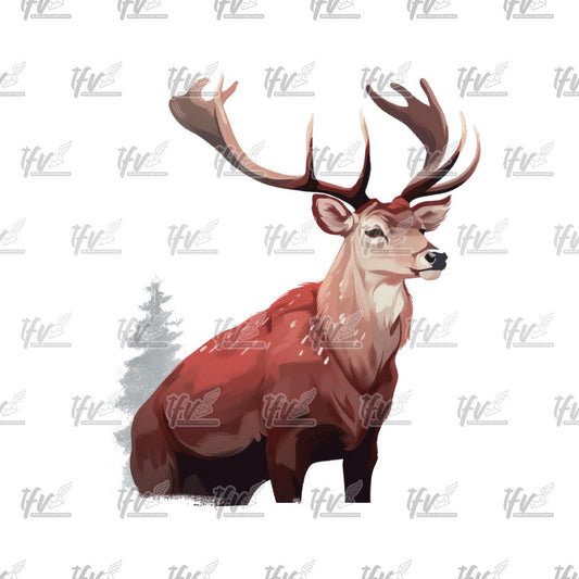 Beautiful Christmas Clip Art, Christmas Clip Art, Deer PNG, Vector Art, Cartoon, Mrs. Clause Clipart, Christmas Clipart, Reindeer Clipart
