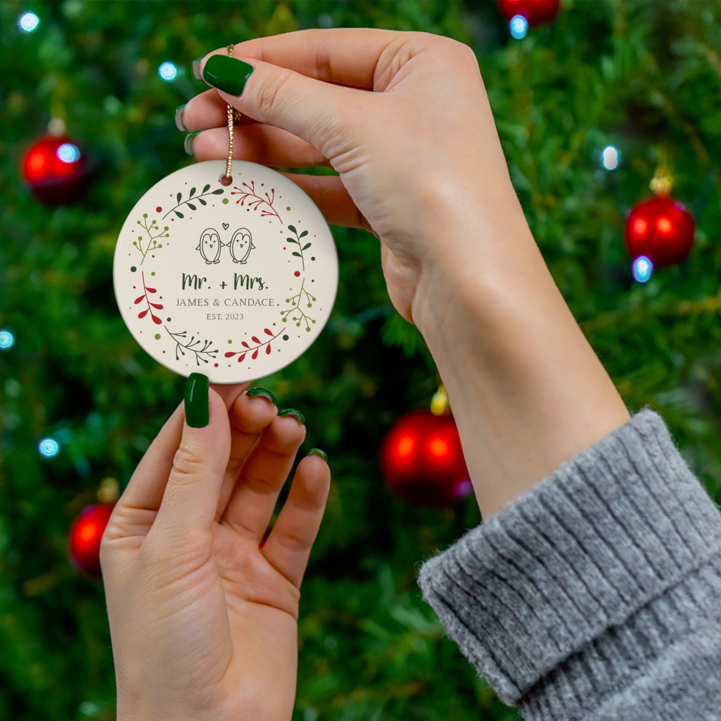 Mr Mrs Christmas, Personalized First Christmas Married Ornament, Mr. and Mrs. Christmas Ornament, Newlywed Christmas, Our First Christmas,