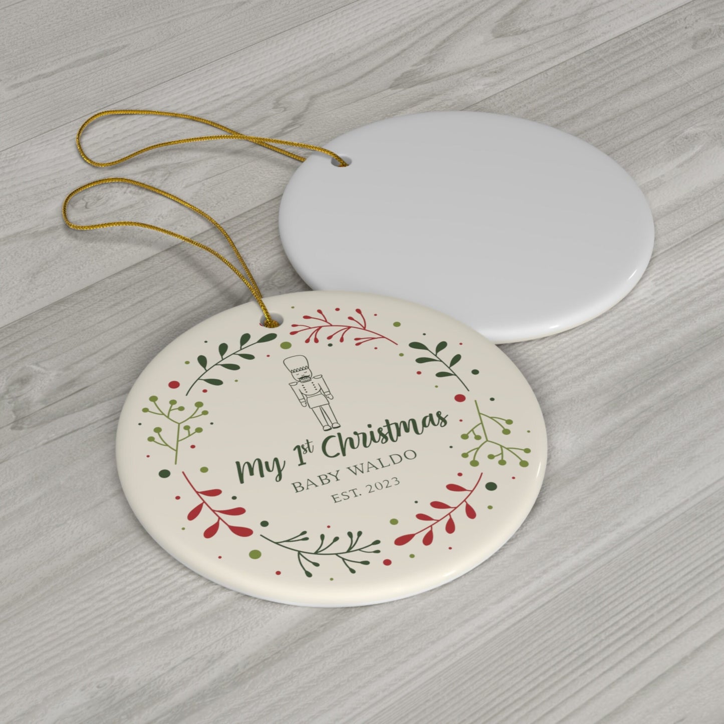 Baby Boy First Christmas, Personalized Baby First Christmas Ornament, Baby 1st Christmas Ornament, The Nutcracker Christmas, First Christmas