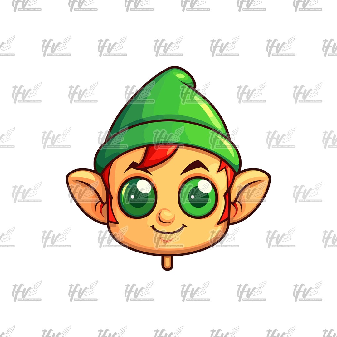 Christmas Elf Clipart, Christmas PNG, Cute Elf Clip Art, Christmas Cartoon, Santa's Helper, Elf Sublimation, Holiday Art, Christmas Clip Art