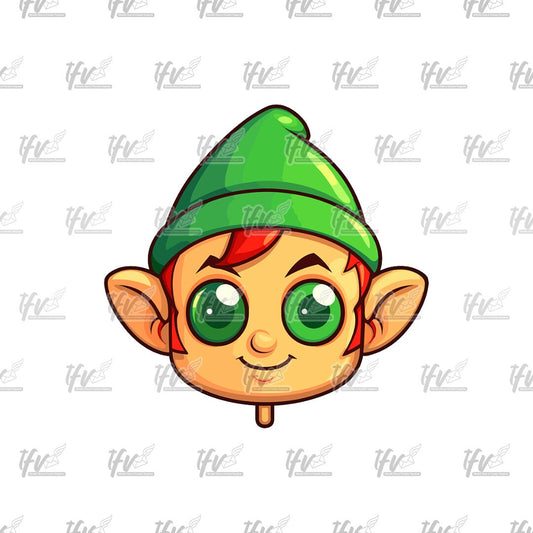 Christmas Elf Clipart, Christmas PNG, Cute Elf Clip Art, Christmas Cartoon, Santa's Helper, Elf Sublimation, Holiday Art, Christmas Clip Art