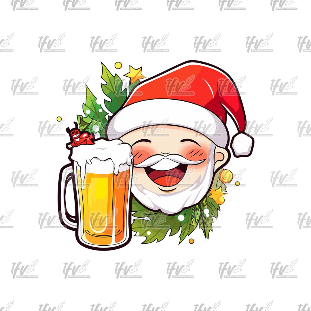 Santa Clause Beer Clip Art