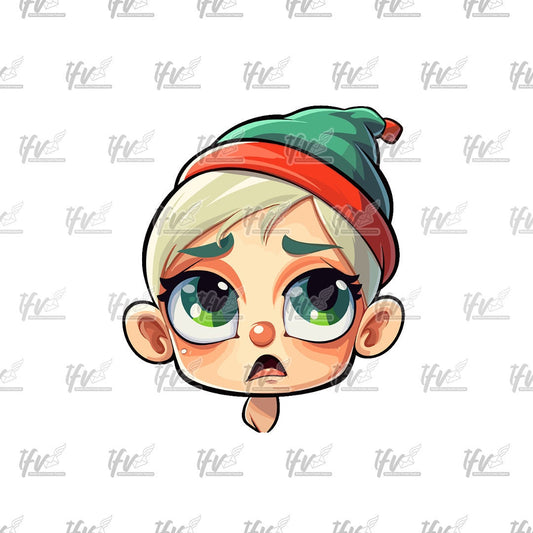Elf Cartoon, Elf Clip Art, Elf Face, Christmas Elf, Christmas Clipart, Clause  PNG, Vector Art, Cartoon, Illustration Sublimation, Clip Art